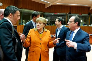 Merkel ha perdido apoyo como consecuencia de sus políticas pro inmigrantes. Foto: photo credit: European Council Meeting of heads of state or government with Turkey via photopin (license)